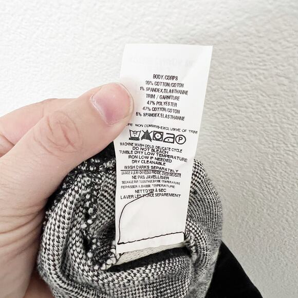 [Twenty Montreal] Black White Marble Abstract Print Knit Shorts Size Small S - Picture 11 of 11